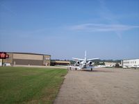 Akron Fulton International Airport (AKR) - General Aviation parking ramp - by Mark Pasqualino