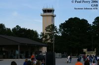 Seymour Johnson Afb Airport (GSB) - Control Tower with airshow crowd in the foreground - by Paul Perry