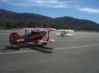 Santa Paula Airport (SZP) - A pair of PITTS S-1S SPECIALS-N44JT and N431ED taxying to Runway 04 for takeoff - by Doug Robertson