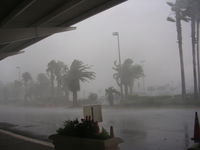 Daytona Beach International Airport (DAB) - Daytona Beach terminal entrance- thunderstorm with 70 mph winds - by Florida Metal