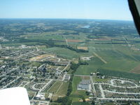 Hanover Airport (6W6) - Flying west and you can see the airport slightly right of center - by Herb Harris