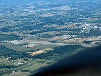 York Airport (THV) - passing York airport heading east - by Herb Harris