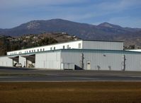 Santa Paula Airport (SZP) - Newer Hangars, Topa Topa Mnts. in background-6,244 feet, Hines Peak 6,704 feet elevation - by Doug Robertson