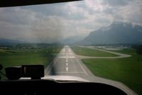 Salzburg Airport, Salzburg Austria (LOWS) - Short final at Salzburg with Cessna 172 F-BXZM - by Guy DIDIER