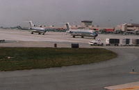 Hartsfield - Jackson Atlanta International Airport (ATL) - Planes line up at Atlanta in 1986 - by Florida Metal
