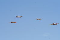 Riverside Municipal Airport (RAL) - T-6 Formation Fly-by at Riverside Airshow - by Mark Pasqualino