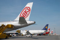 Vienna International Airport, Vienna Austria (VIE) - Some A320/737 tails - by Yakfreak - VAP