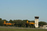 New Smyrna Beach Municipal Airport (EVB) - T-34 aircraft on final - by Mark Pasqualino