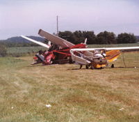 Fairfield County Airport (LHQ) - Tornado damage - Four of eight severely damaged planes. - by Bob Simmermon