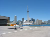 Toronto City Centre Airport, Toronto, Ontario Canada (CYTZ) - What a view!  Toronto Island looking towards the city - by Pete Hughes