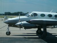 Austin Straubel International Airport (GRB) - A Cessna 340 taxiing on the tarmac at Green Bay. - by IndyPilot63