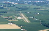 Henry County Airport (7W5) - Looking west from 3000' - Napoleon, OH - by Bob Simmermon