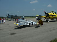 Middletown Regional/hook Field Airport (MWO) - 1/2 Scale P47 with other War Birds - by Allen M. Schultheiss