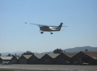 Santa Paula Airport (SZP) - A recent Cessna 172S SKYHAWK SP departs Rwy 22 into the sun - by Doug Robertson