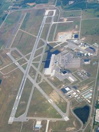 Capital Region International Airport (LAN) - View from 8500' - by Bob Simmermon