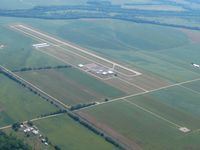 Pickaway County Memorial Airport (CYO) - Looking SW from 3000'.  Yellow Bud VOR (XUB-112.5) to the far right. - by Bob Simmermon