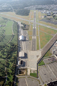 Republic Airport (FRG) - Looking south (RWY 19) over Select Aviation - by Stephen Amiaga