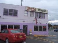 Merrill Field Airport (MRI) - Peggy's Airport Restaurant. Famous for sugarless pies, also reindeer sausage - by Doug Robertson