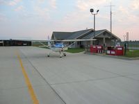 Starke County Airport (OXI) - N7830T on the ramp for fuel on a quiet morning. - by Bob Simmermon
