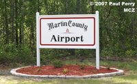 Martin County Airport (MCZ) - Current signage at the entrance road - by Paul Perry