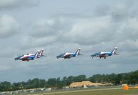 RAF Fairford Airport, Fairford, England United Kingdom (FFD) - Patrouille de France displaying at RIAT Fairford 2004 - by Steve Staunton