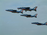 RAF Fairford Airport, Fairford, England United Kingdom (FFD) - Patrouille de France displaying at RIAT Fairford 2004 - by Steve Staunton