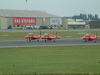 RAF Fairford Airport, Fairford, England United Kingdom (FFD) - Red Arrows at Royal International Air Tattoo 2004 - by Steve Staunton