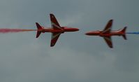 RAF Fairford Airport, Fairford, England United Kingdom (FFD) - Red Arrows at Royal International Air Tattoo 2004 - by Steve Staunton