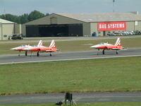 RAF Fairford Airport, Fairford, England United Kingdom (FFD) - Patrouille Suisse at Royal International Air Tattoo 2004 - by Steve Staunton