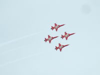 RAF Fairford Airport, Fairford, England United Kingdom (FFD) - Patrouille Suisse at Royal International Air Tattoo 2004 - by Steve Staunton