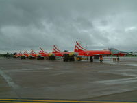 RAF Fairford Airport, Fairford, England United Kingdom (FFD) - Patrouille Suisse at Royal International Air Tattoo 2004 - by Steve Staunton