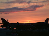 RAF Fairford Airport, Fairford, England United Kingdom (FFD) - Royal International Air Tattoo 2004 - Sunset over the static park - by Steve Staunton