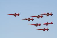 RAF Fairford Airport, Fairford, England United Kingdom (FFD) - Patrouille Suisse with HB-HZA at Royal International Air Tattoo 2006 - by Steve Staunton