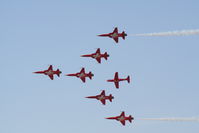 RAF Fairford Airport, Fairford, England United Kingdom (FFD) - Patrouille Suisse with HB-HZA at Royal International Air Tattoo 2006 - by Steve Staunton