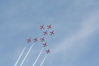 RAF Fairford Airport, Fairford, England United Kingdom (FFD) - The Red Arrows at Royal International Air Tattoo 2006 - by Steve Staunton