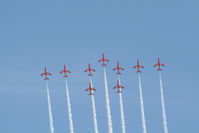 RAF Fairford Airport, Fairford, England United Kingdom (FFD) - The Red Arrows at Royal International Air Tattoo 2006 - by Steve Staunton