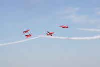 RAF Fairford Airport, Fairford, England United Kingdom (FFD) - The Red Arrows at Royal International Air Tattoo 2006 - by Steve Staunton