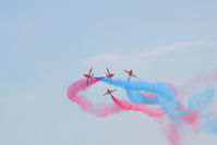 RAF Fairford Airport, Fairford, England United Kingdom (FFD) - The Red Arrows at Royal International Air Tattoo 2006 - by Steve Staunton