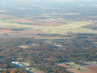 Terre Haute Intl-hulman Field Airport (HUF) - From 4500' on a frosty fall morning - by Bob Simmermon