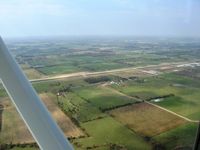 Neosho Hugh Robinson Airport (EOS) - Looking west from 4500' - by Bob Simmermon