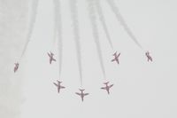 RAF Fairford Airport, Fairford, England United Kingdom (FFD) - Red Arrows at Royal International Air Tattoo 2007 - by Steve Staunton