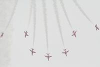 RAF Fairford Airport, Fairford, England United Kingdom (FFD) - Red Arrows at Royal International Air Tattoo 2007 - by Steve Staunton