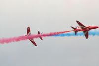 RAF Fairford Airport, Fairford, England United Kingdom (FFD) - Red Arrows at Royal International Air Tattoo 2007 - by Steve Staunton