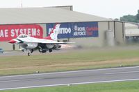 RAF Fairford Airport, Fairford, England United Kingdom (FFD) - Thunderbirds practice at Royal International Air Tattoo 2007 - by Steve Staunton