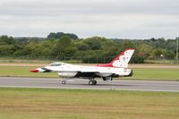 RAF Fairford Airport, Fairford, England United Kingdom (FFD) - Thunderbirds practice at Royal International Air Tattoo 2007 - by Steve Staunton