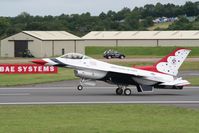 RAF Fairford Airport, Fairford, England United Kingdom (FFD) - Thunderbirds practice at Royal International Air Tattoo 2007 - by Steve Staunton