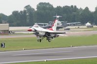 RAF Fairford Airport, Fairford, England United Kingdom (FFD) - Thunderbirds display at Royal International Air Tattoo 2007 - by Steve Staunton