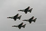 RAF Fairford Airport, Fairford, England United Kingdom (FFD) - Thunderbirds display at Royal International Air Tattoo 2007 - by Steve Staunton