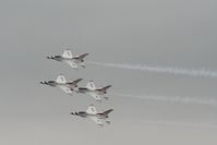 RAF Fairford Airport, Fairford, England United Kingdom (FFD) - Thunderbirds display at Royal International Air Tattoo 2007 - by Steve Staunton