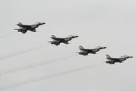 RAF Fairford Airport, Fairford, England United Kingdom (FFD) - Thunderbirds display at Royal International Air Tattoo 2007 - by Steve Staunton